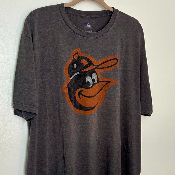 Men's Baltimore Orioles Tee in Charcoal Gray with "Distressed" logo 2XL - Picture 1 of 5